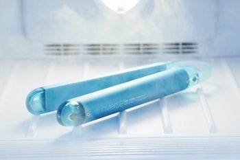 Cold flat iron in refrigerator