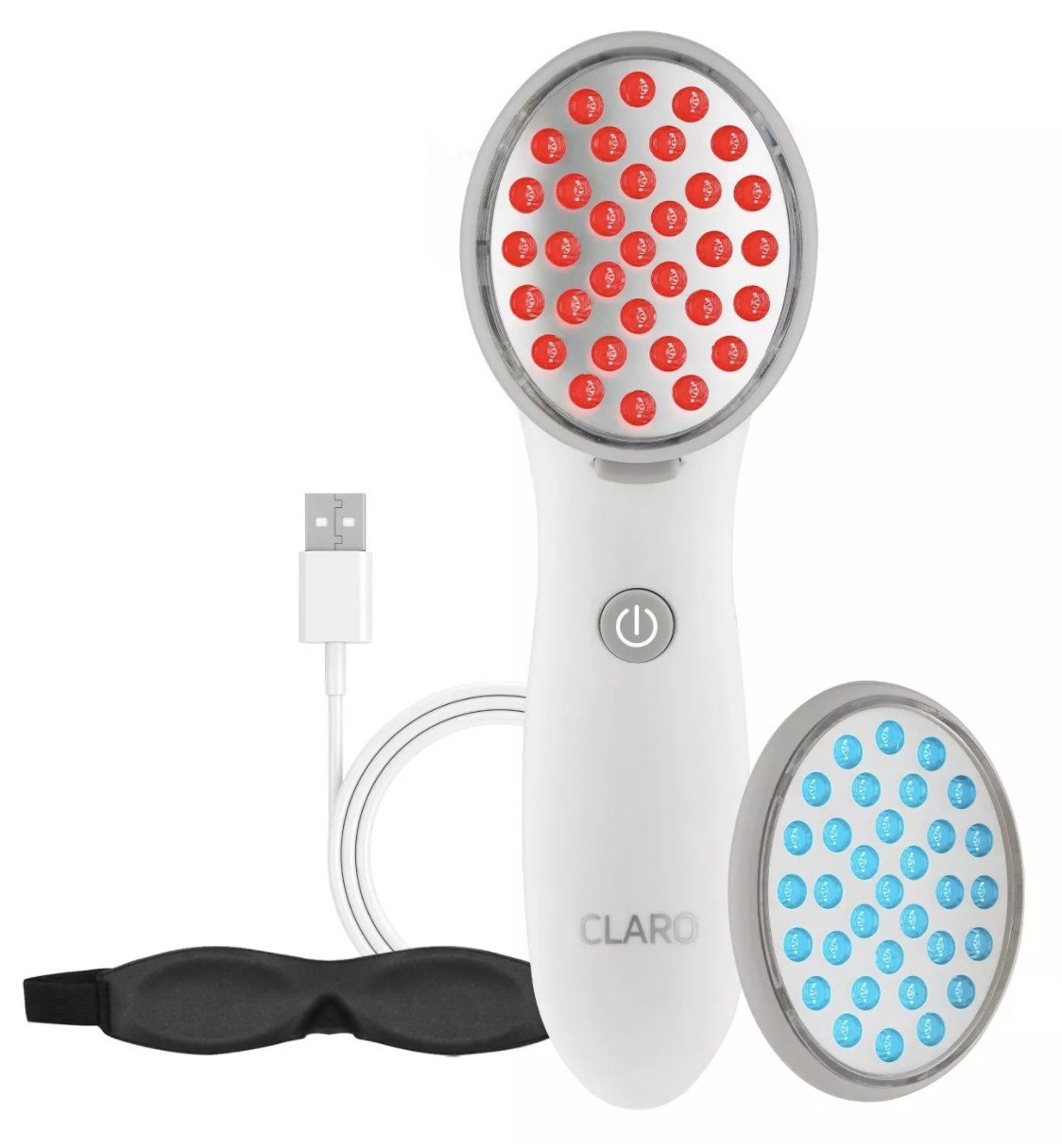 the white LED light therapy device with with blue and red settings