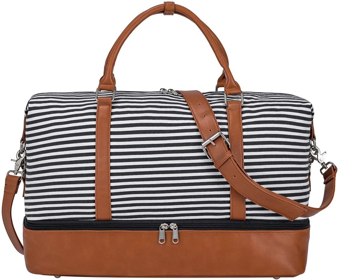 Fantastic Wood Grain,Brown Custom Waterproof Travel Tote Bag Duffel Bag Crossbody Luggage handbag 