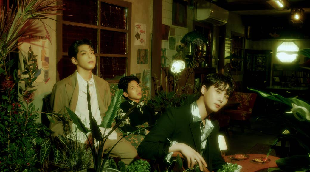 From left: Wonpil, Dowoon and Young K in concept photos for Right Through Me.