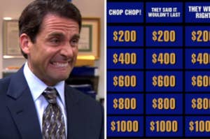 michael scott uncomfy w/ jeopardy board