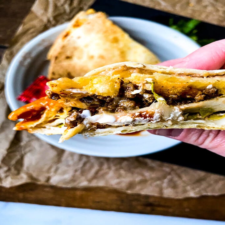 A copycat Taco Bell Crunchwrap.