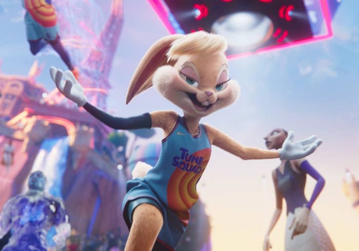 The new Lola wears a long basketball jersey and has smaller boobs than the original