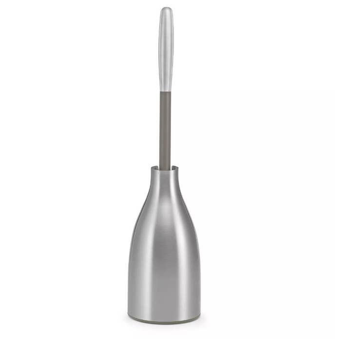 Stainless steel toilet brush caddy