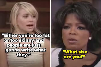 The Olsen twins talking about eating disorder rumors and Oprah asking them what size they are