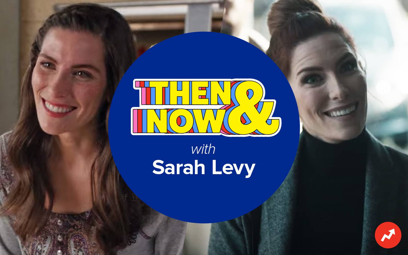 A header reading "Then and Now with Sarah Levy"