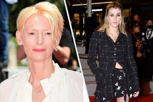 Tilda Swinton and her daughter are photographed at the Cannes Film Festival