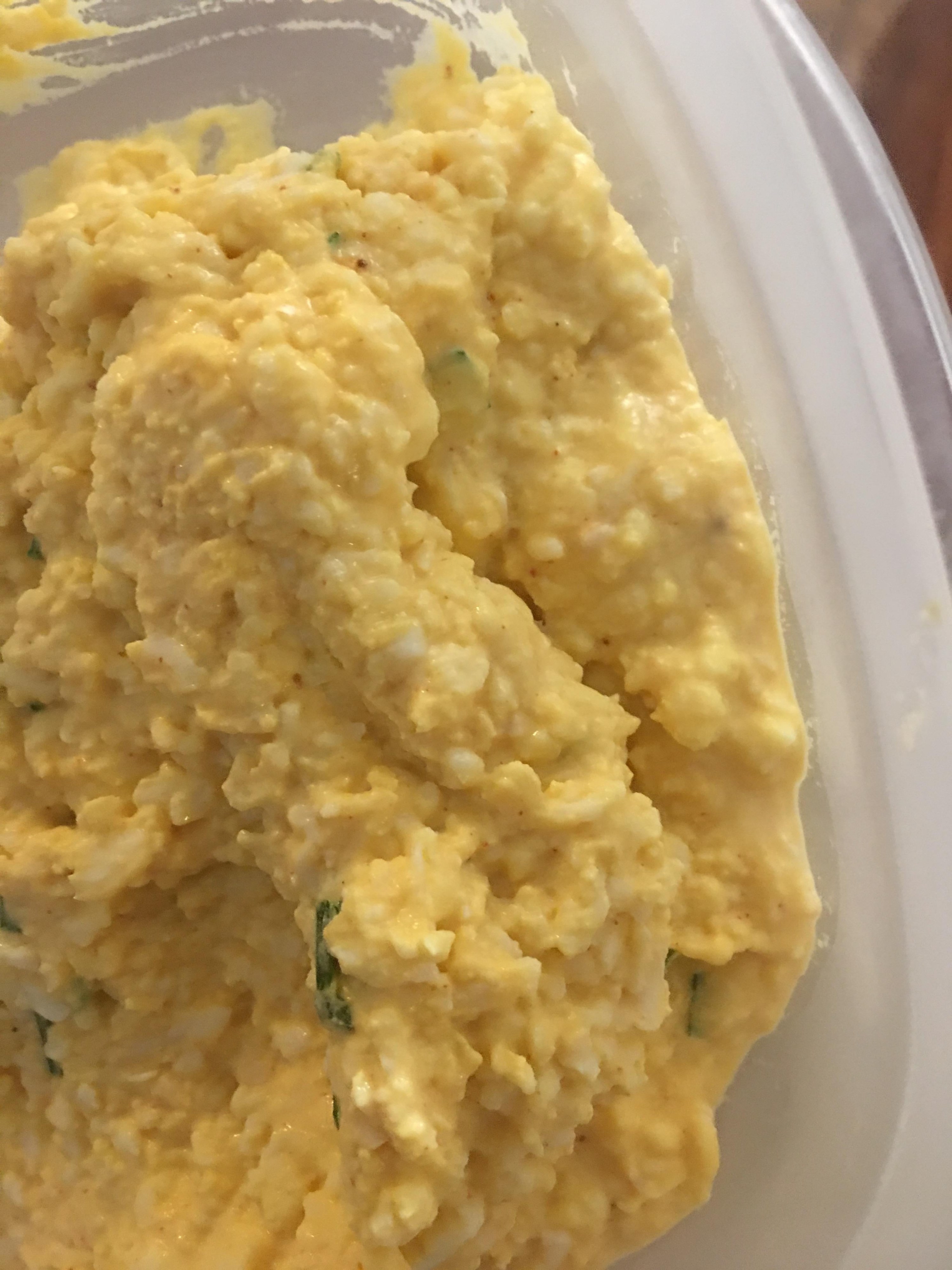 Creamy egg salad.