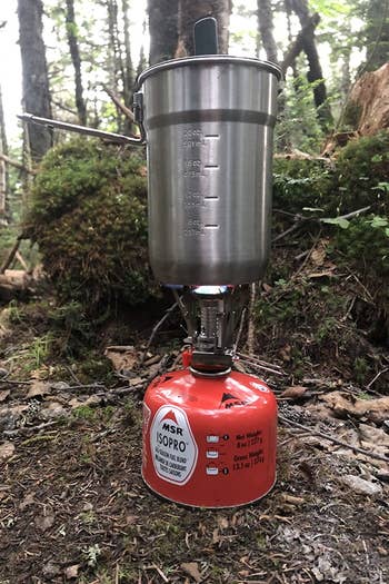 Reviewer image using camping stove