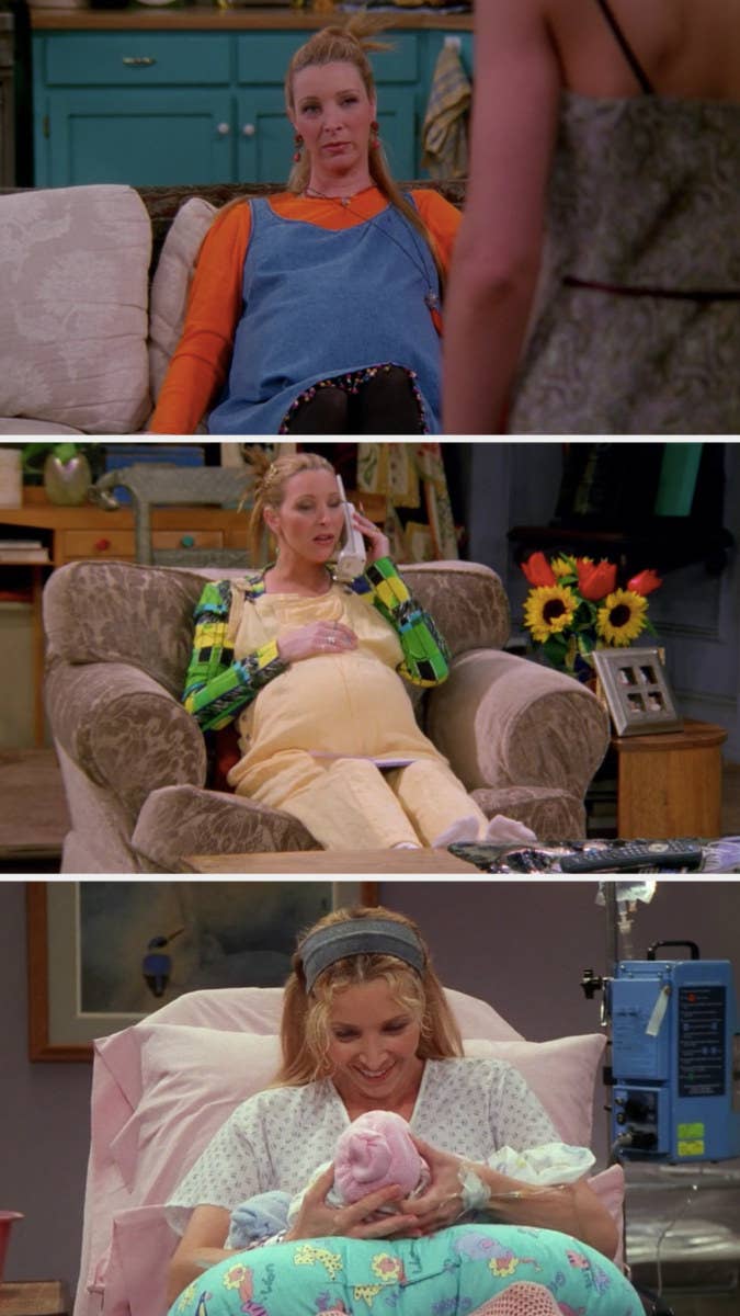 Phoebe being pregnant and then giving birth from &quot;Friends&quot;