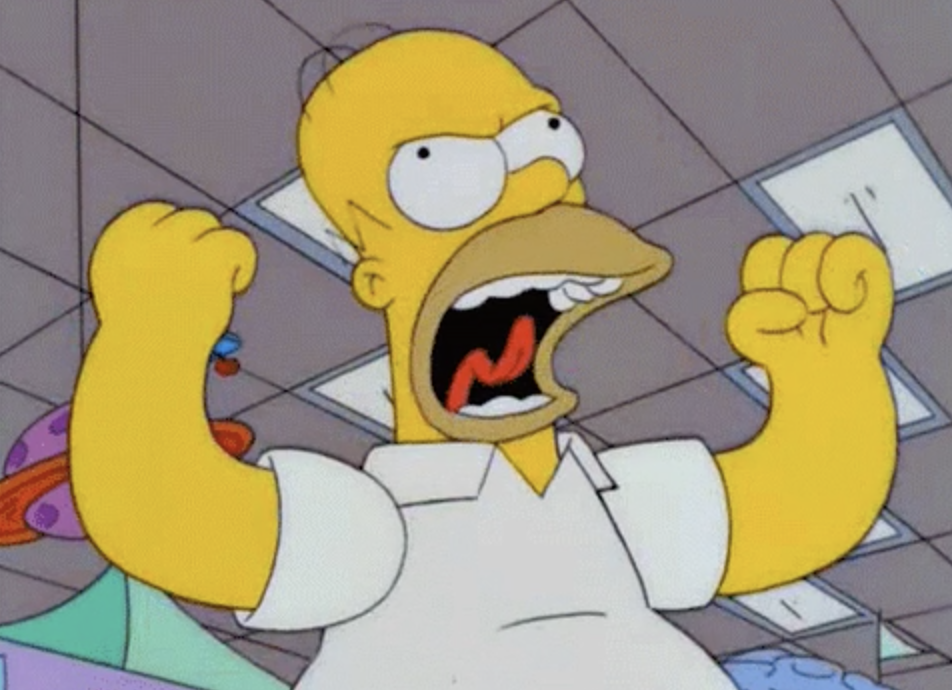 Bart Simpson screaming