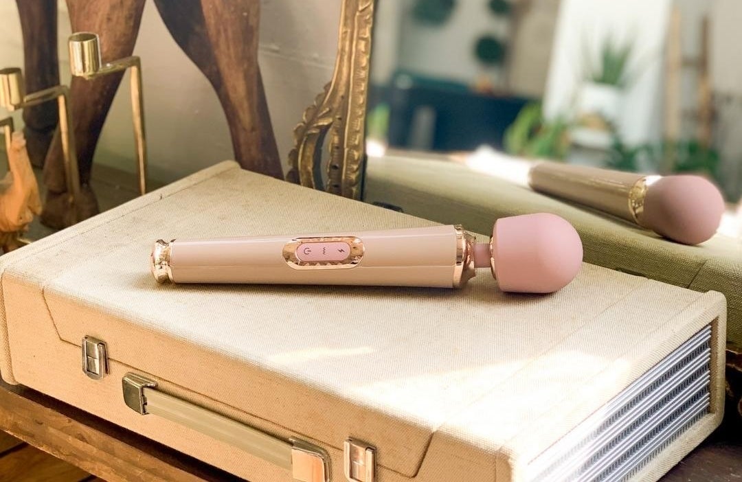 Pastel pink wand vibrator