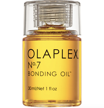 Olaplex oil bottle on white background