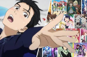 Yuri from Yuri on ice dramatically reaching for 131 anime shows