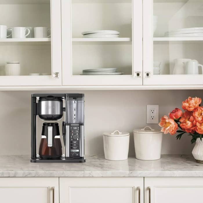 Gourmet coffee maker on counter top