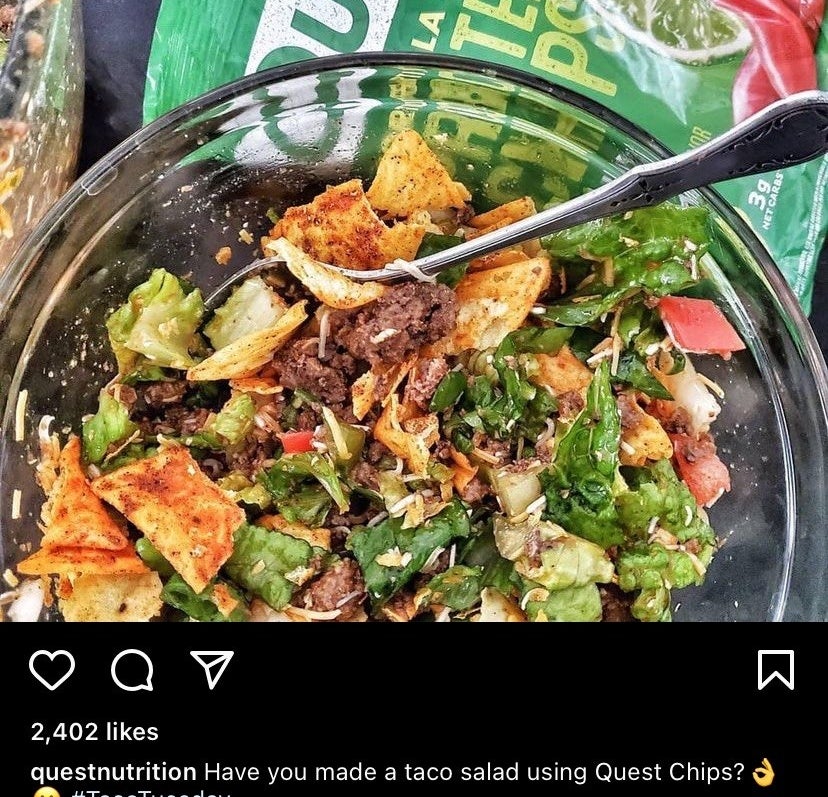 the chips and a taco style salad using the chips