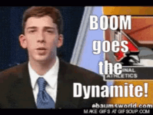 kid saying &quot;boom goes the dynamite&quot; during a sports segment