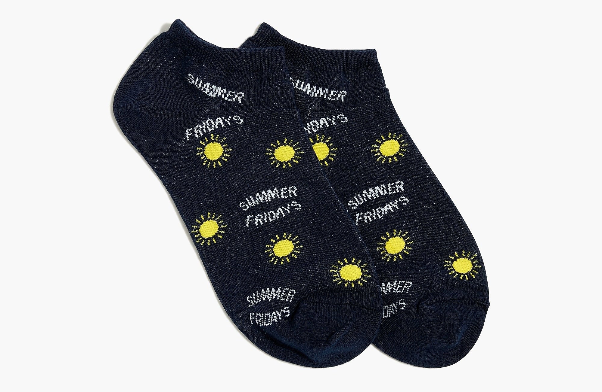 ankle socks that have &quot;summer fridays&quot; graphic on them