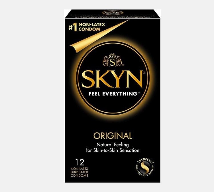 Black and gold box of condoms