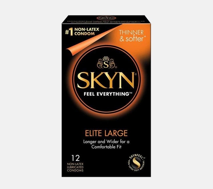 Orange and black box of condoms
