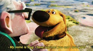 the dog from &quot;Up&quot; talking to another character