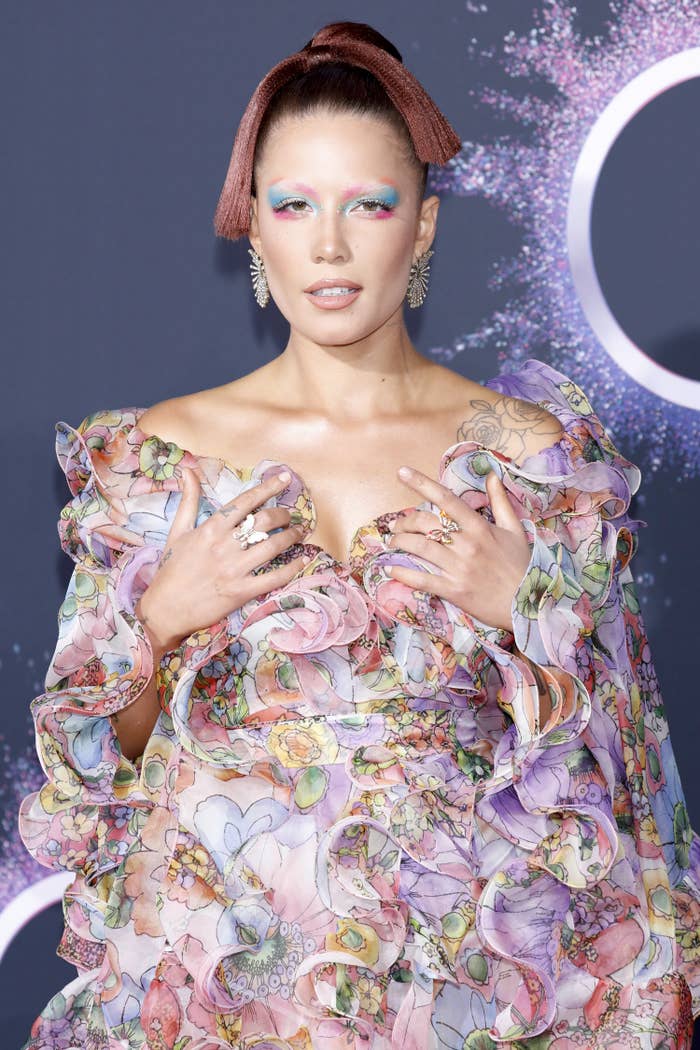 Halsey is photographed at the 2019 American Music Awards