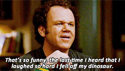Dale saying &quot;that&#x27;s so funny, the last time I heard that I laughed so hard I fell off my dinosaur&quot; in Step Brothers