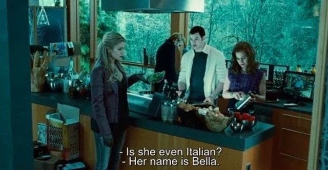 &quot;Is she even Italian?&quot; &quot;Her name is Bella&quot;