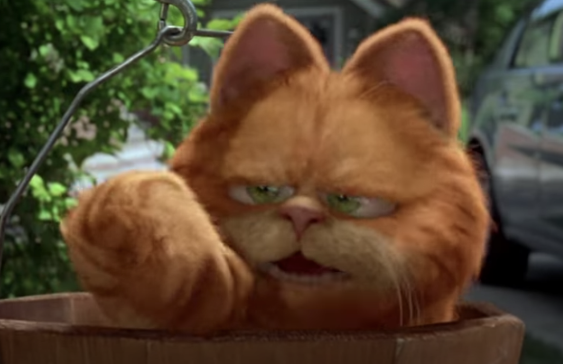 Garfield looking annoyed