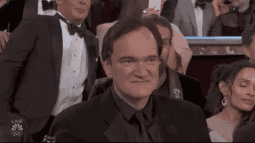 Quentin Tarantino toasts the audience