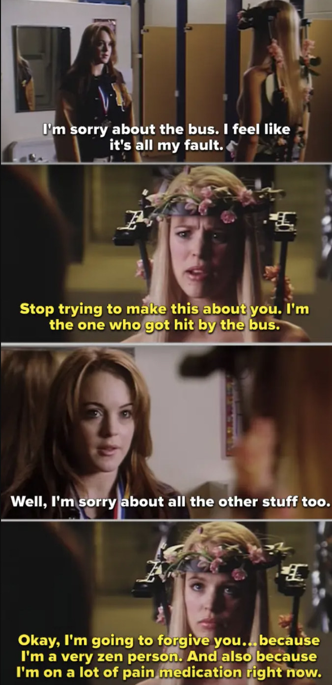 Cady and Regina talking in the bathroom during the school dance