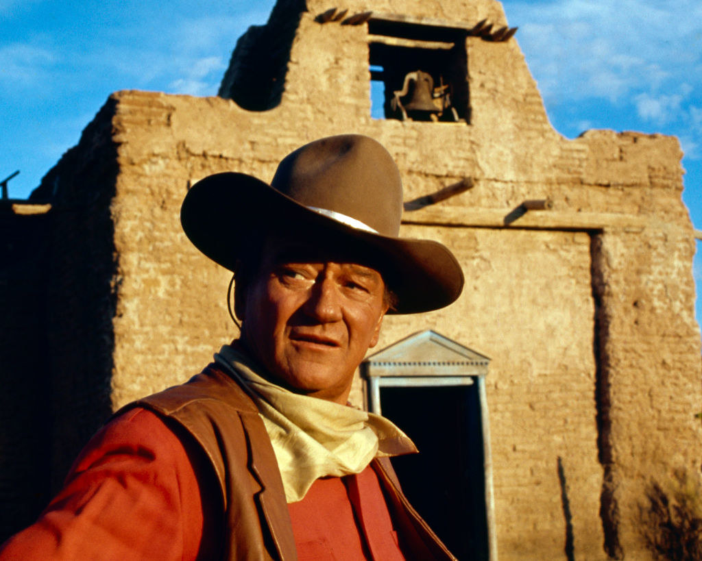 John Wayne in character as Cole Thorton in the western movie El Dorado