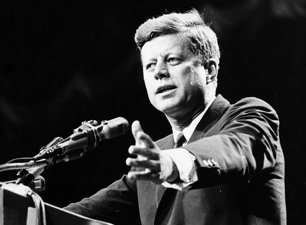 Kennedy giving a speech