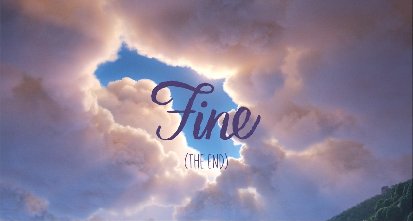 &quot;Fine&quot; written over the clouds