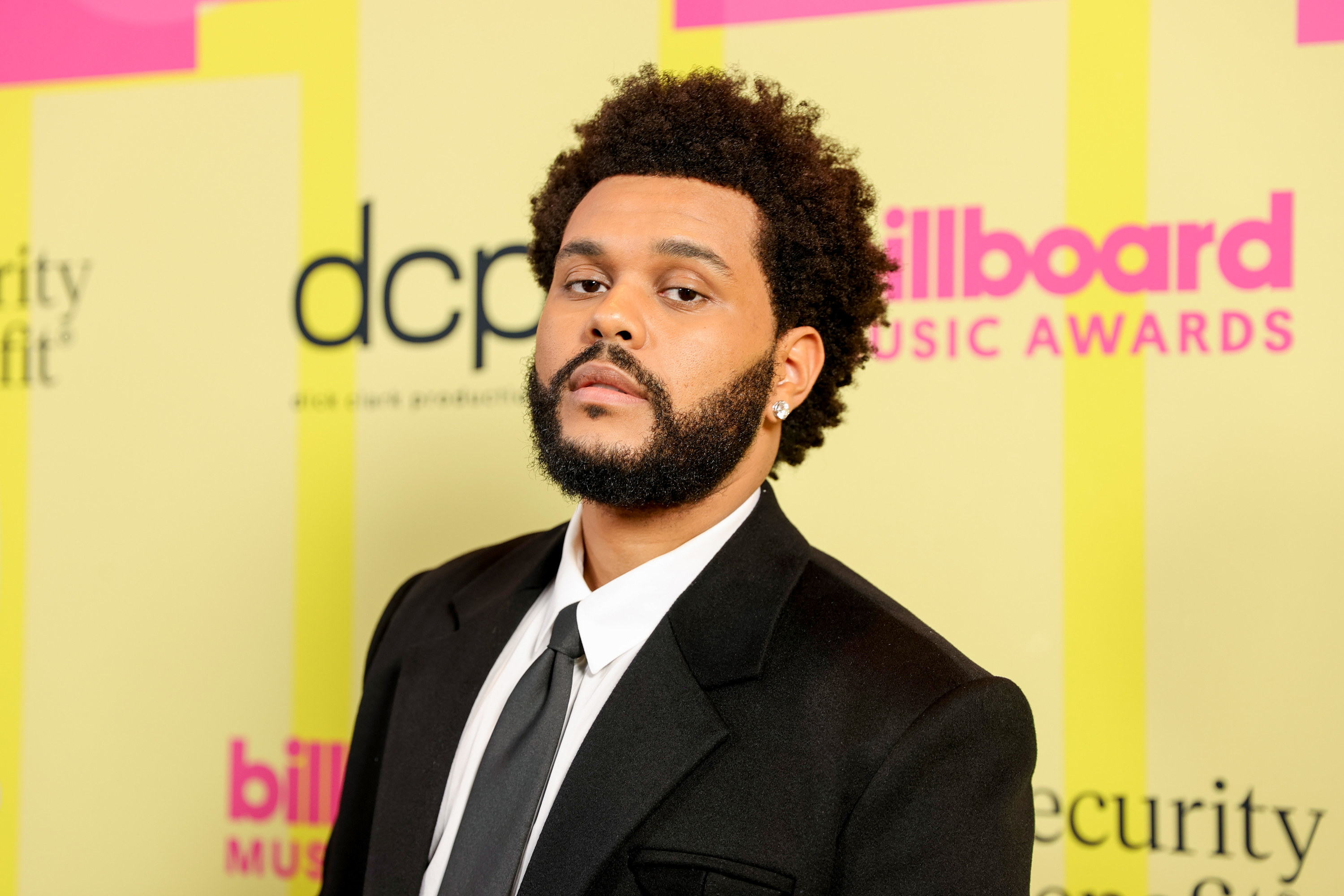 The Weeknd poses backstage for the 2021 Billboard Music Awards, broadcast on May 23, 2021, at Microsoft Theater in Los Angeles, California