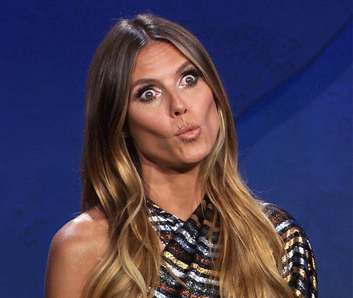 Shocked Heidi Klum