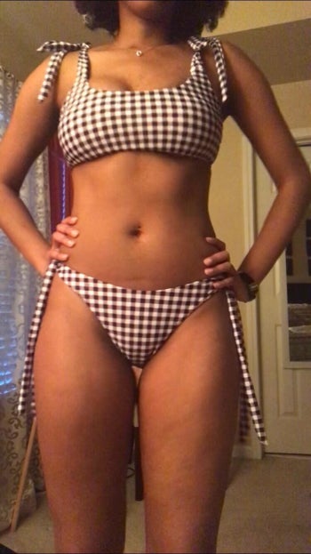 Reviewer image of bathing suit, front