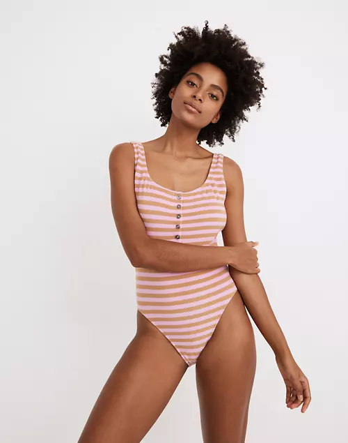 striped swimsuit