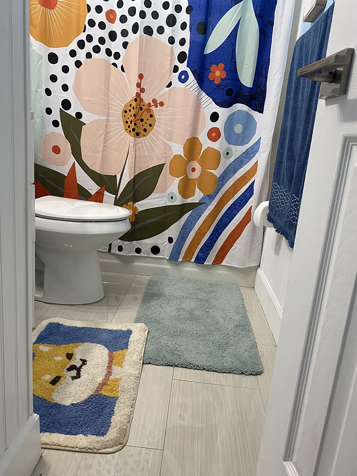 Funny Animal Toilet Mats Covers Set Soft Shower Bathroom Rugs Carpet 3pcs/set 