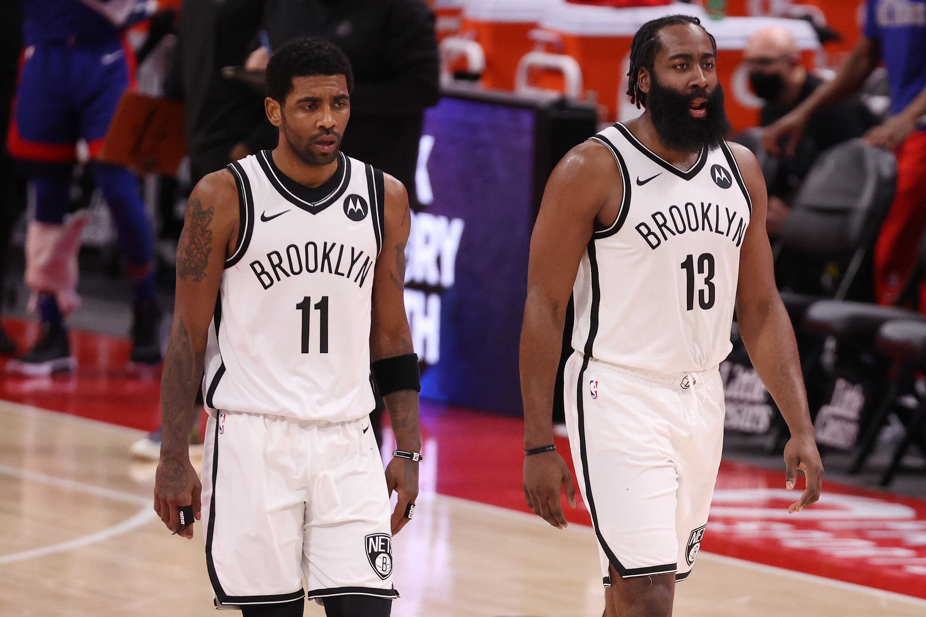 White Brooklyn jerseys with black lettering
