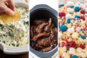 Various July 4th snacks and appetizers