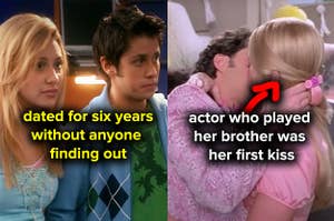 Aly Michalka and Ricky Ullman dated for six years without anyone finding out, the actor who played Marcia Brady got her first kiss from an actor who played her brother