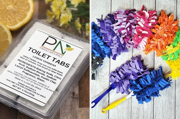 toilet tabs and swiffer duster attachments