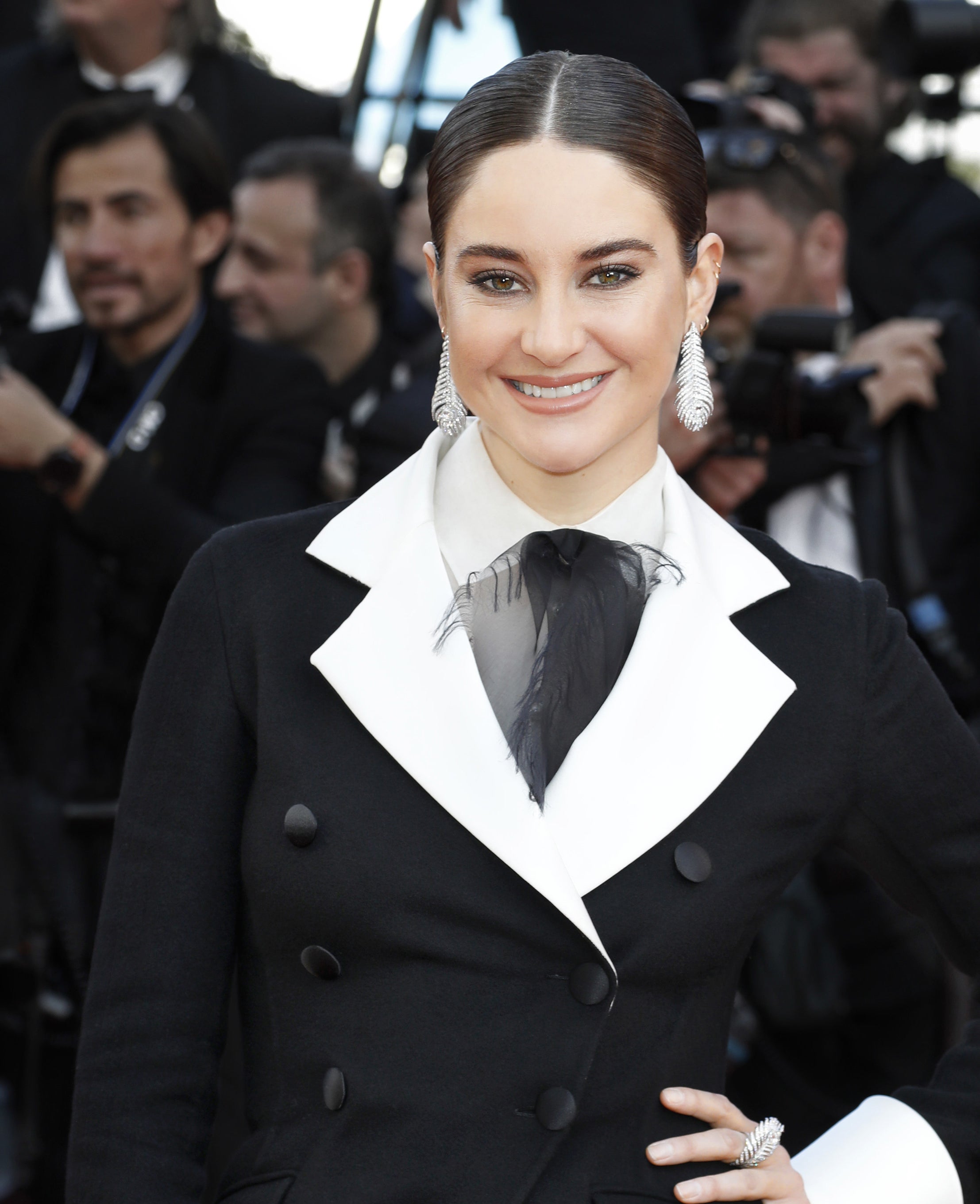 Shailene Woodley is pictured at a red carpet event in 2019