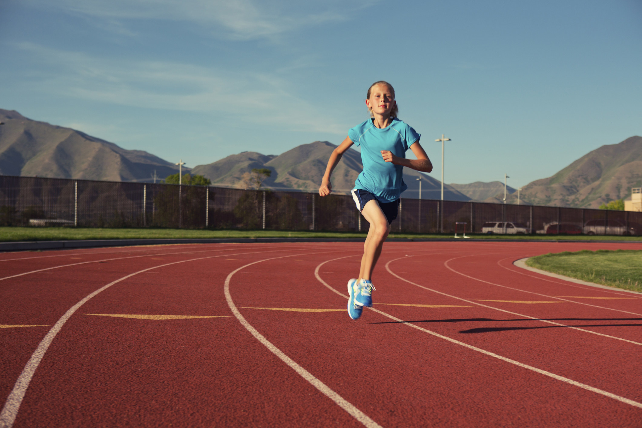 A girl running