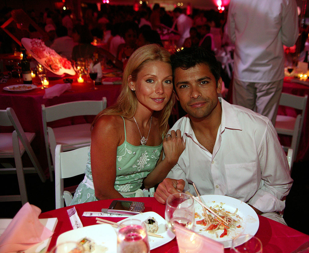 at a dinner in the hamptons
