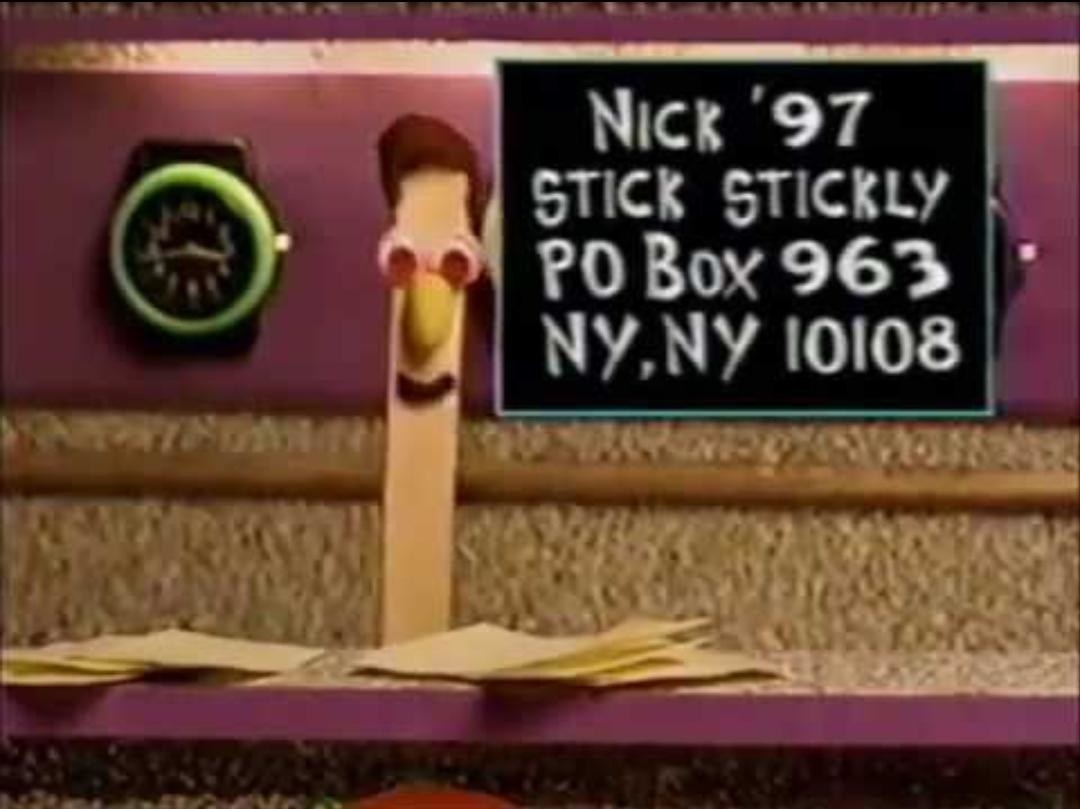 Screen shot of Stick Stickly at a news desk
