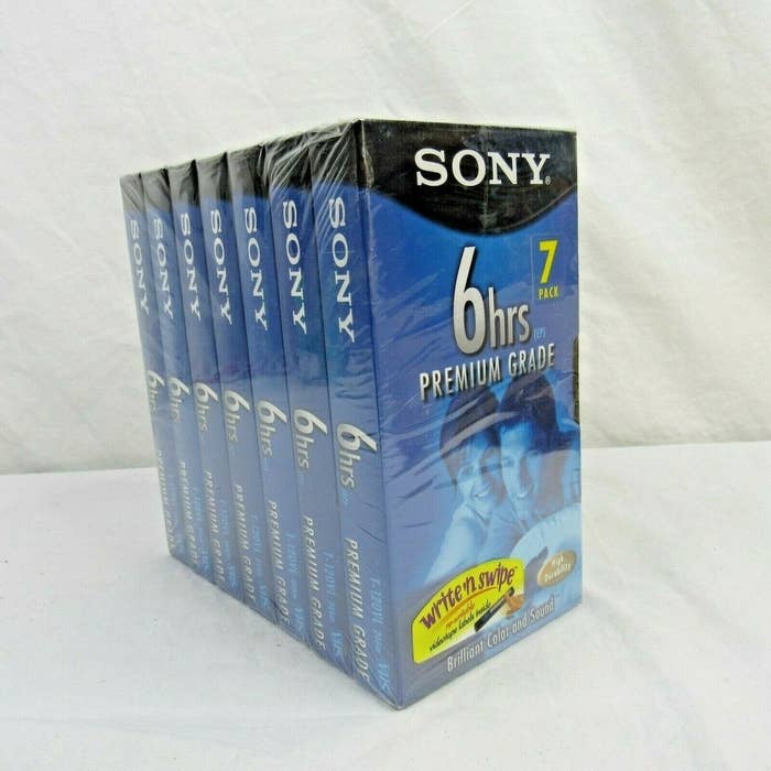 Blank Sony VHS tapes 7 pack