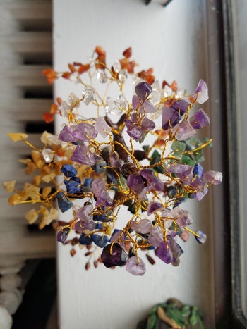 Reviewer photo of the Chakra gemstone tree from the top