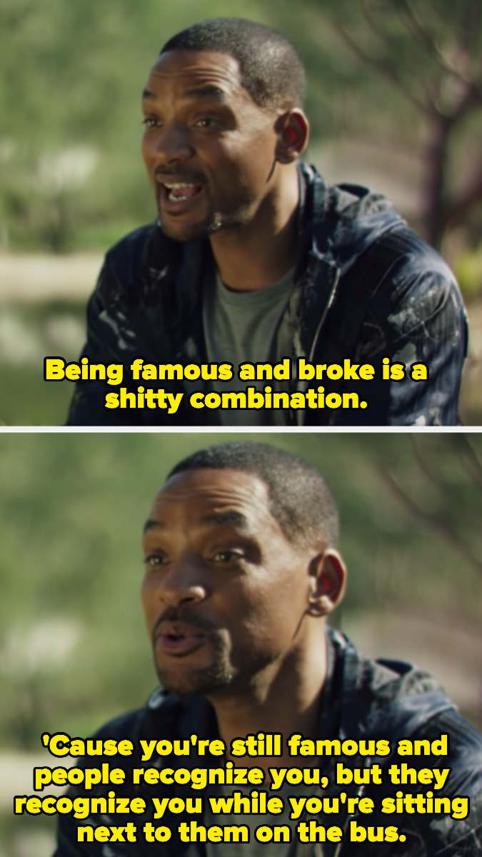 Will Smith talking about being broke and famous